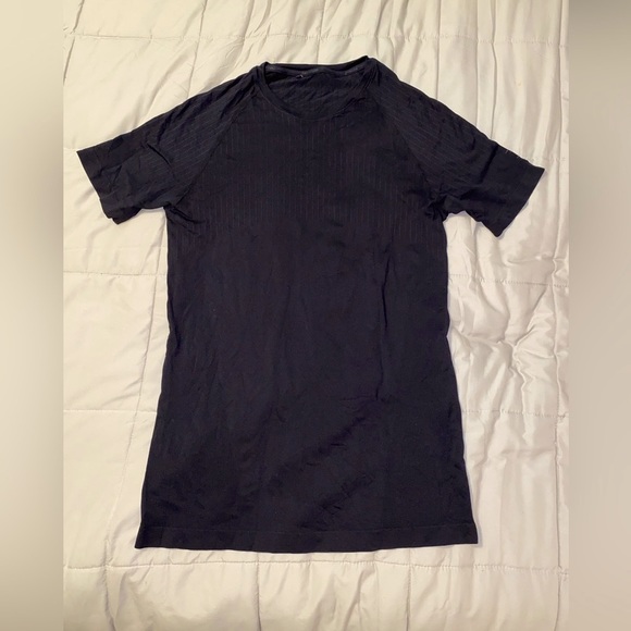 Gymshark Shirts Mens Gymshark Sport Dry Fit Striped Slim Fit Black